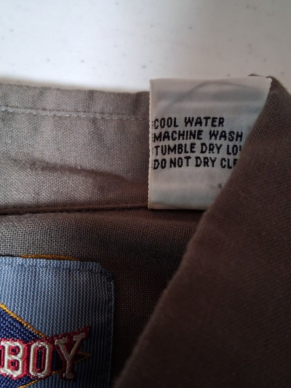 Vintage 1990s Bugle Boy Shirt Small Gray Button Down Collared Retro Grunge - Picture 9 of 12